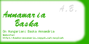 annamaria baska business card
