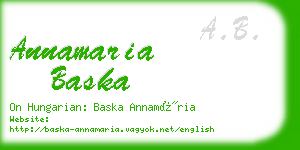 annamaria baska business card